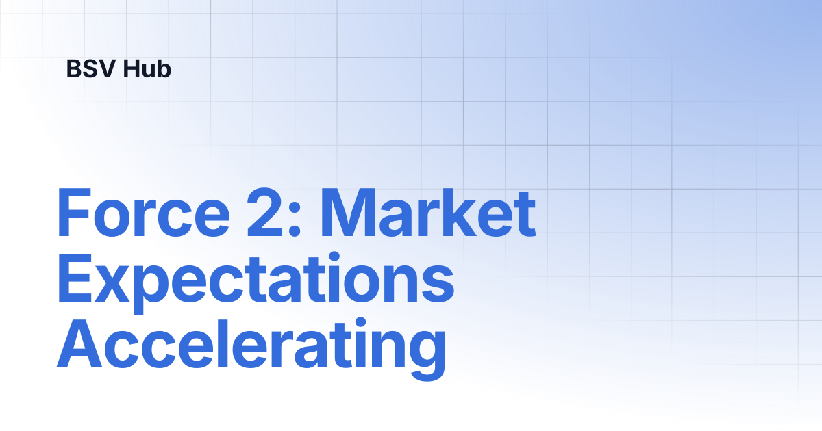 Force 2: Market Expectations Accelerating | Higher Learning | BSV Hub